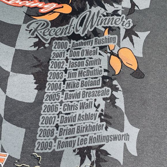 XL Coors Light Dirt Track Racing T-shirt Thrash Racing Gray Mens Recent Winners - Picture 5 of 15